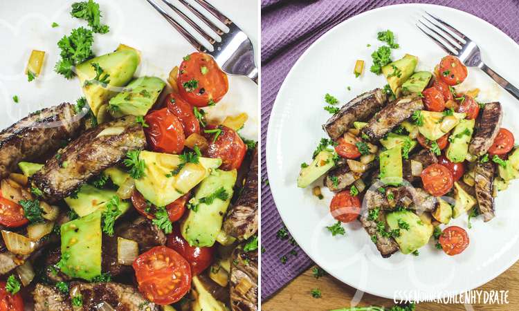 Avocado-Steak-Pfanne