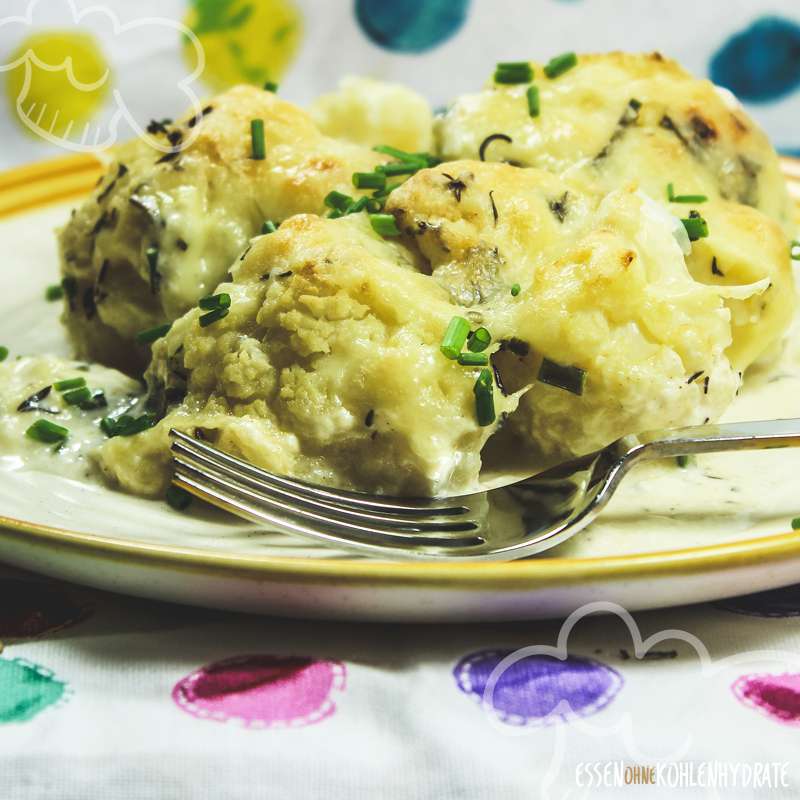 Überbackener Blumenkohl - Essen ohne Kohlenhydrate