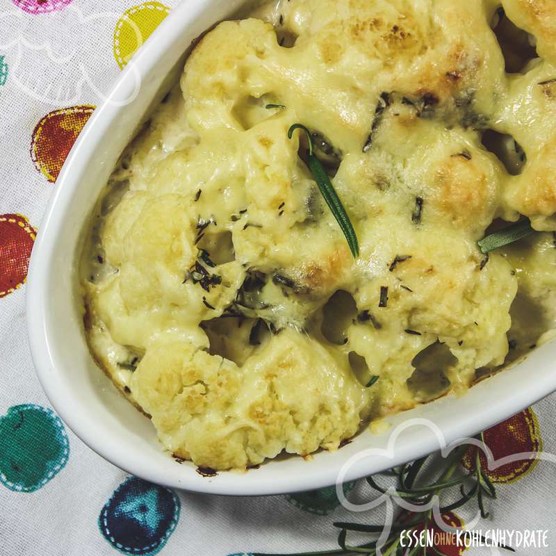 Überbackener Blumenkohl - Essen ohne Kohlenhydrate
