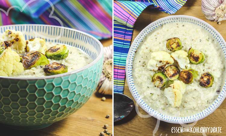 Blumenkohlsuppe mit Rosenkohl