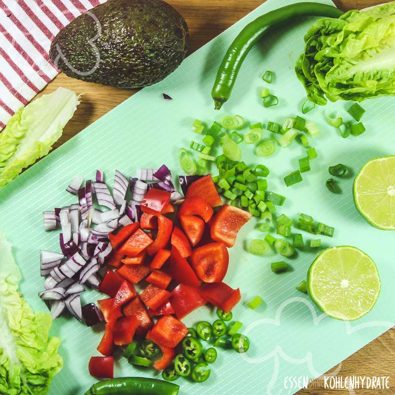 Romanasalat mit Hackfleisch - Essen ohne Kohlenhydrate