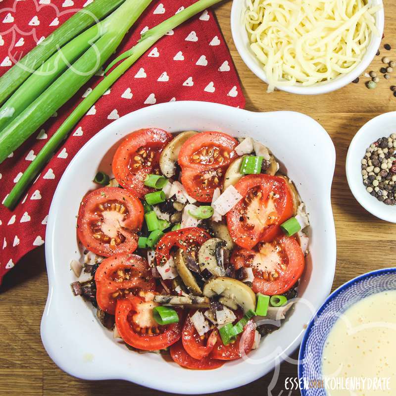 Tomaten-Champignon-Gratin