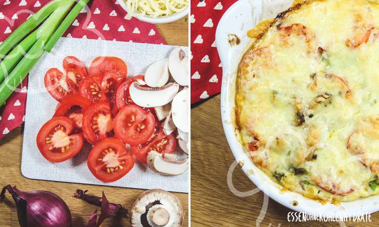 Tomaten-Champignon-Gratin