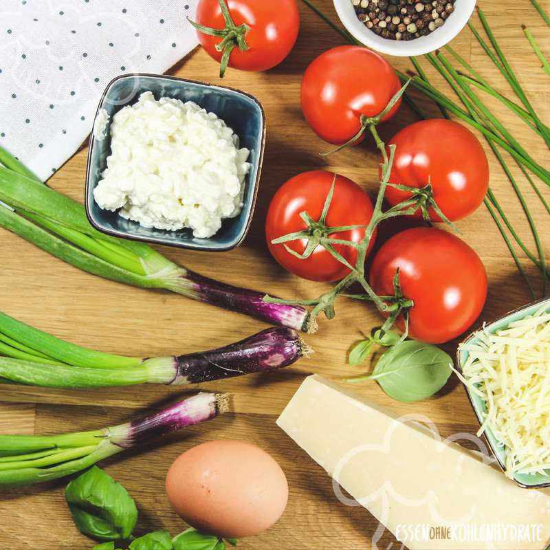 Tomaten-Quiche ohne Boden