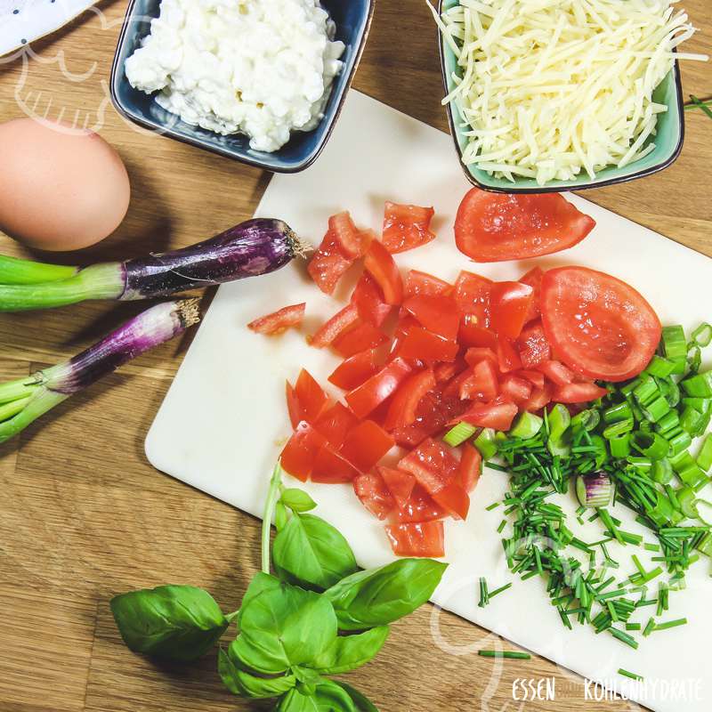 Tomaten-Quiche ohne Boden