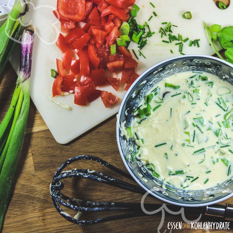 Tomaten-Quiche ohne Boden