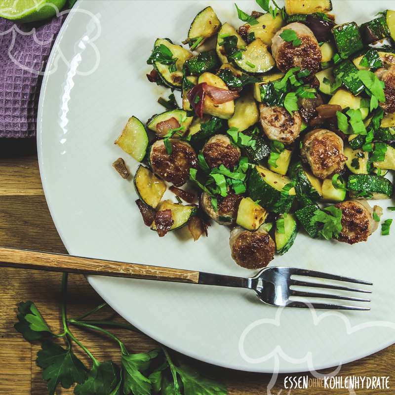 Zucchini-Pfanne mit Limette