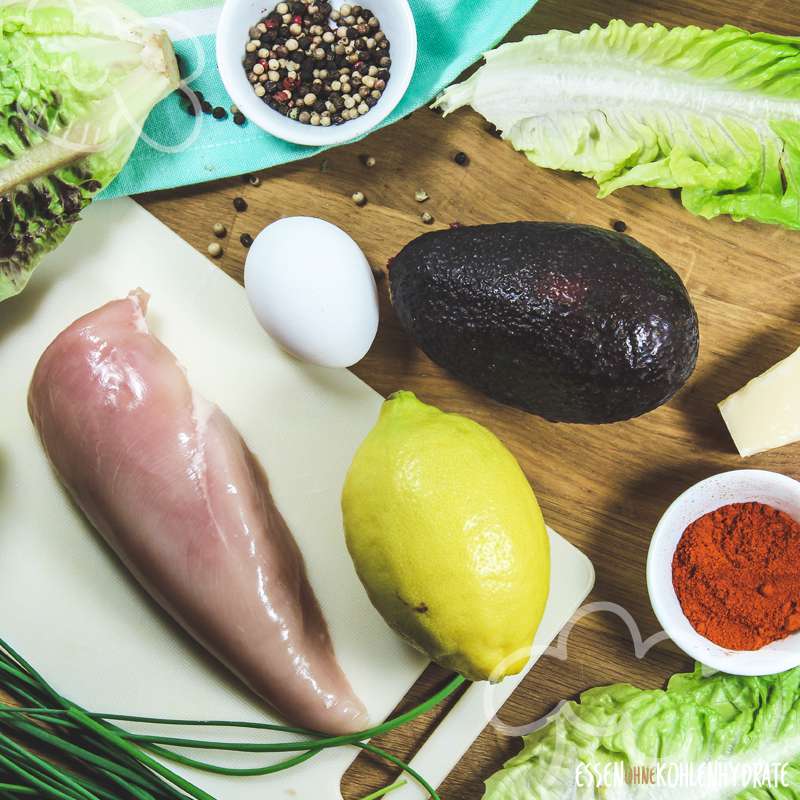 Caesar Salat mit Hähnchenbrust