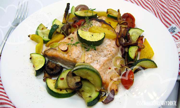 Lachs mit Ofengemüse