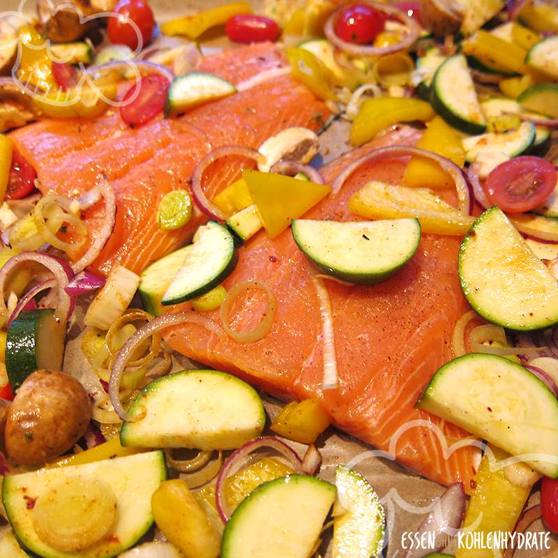 Lachs mit Ofengemüse