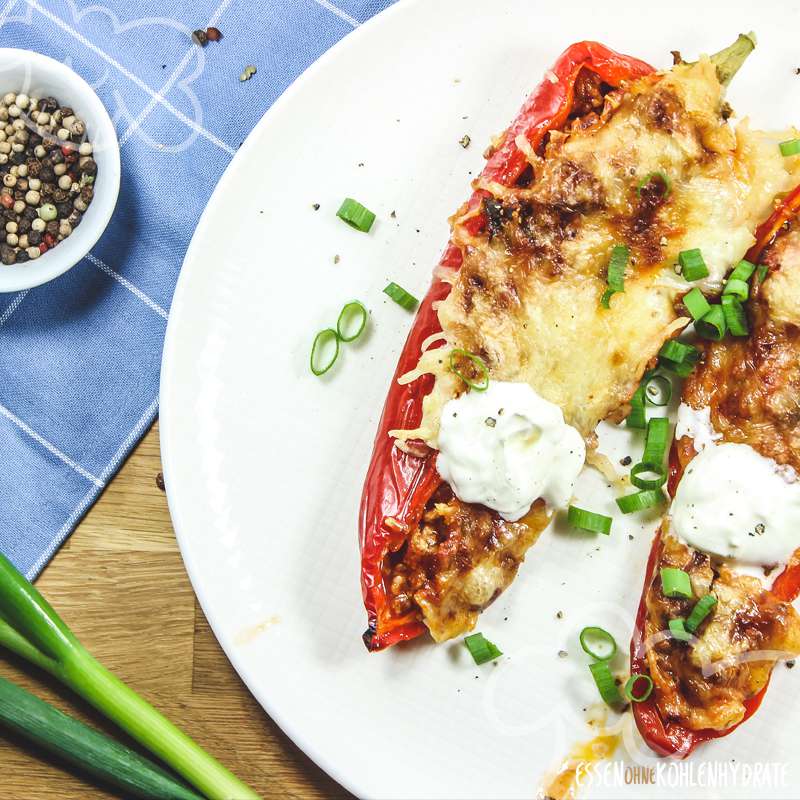 Gefüllte Spitzpaprika - Essen ohne Kohlenhydrate