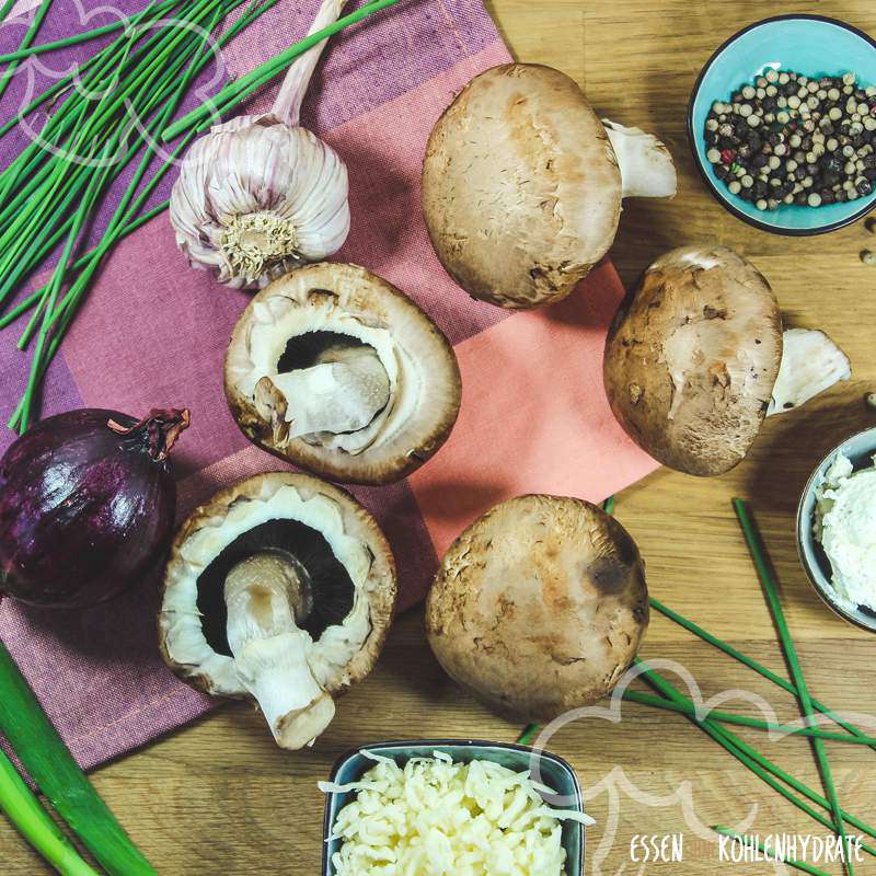 Überbackene Champignons