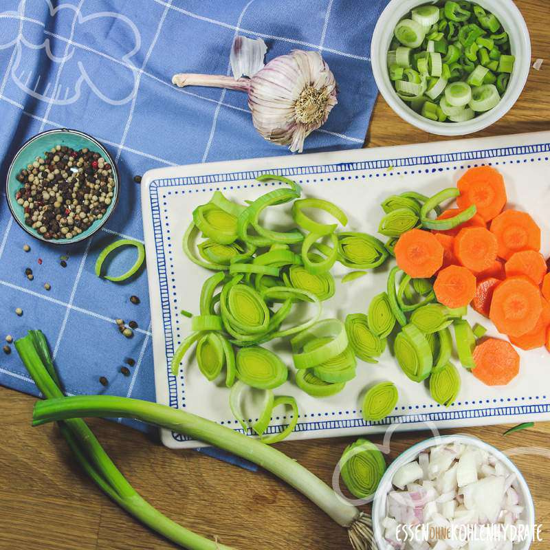 Hackpfanne mit Lauch - Essen ohne Kohlenhydrate