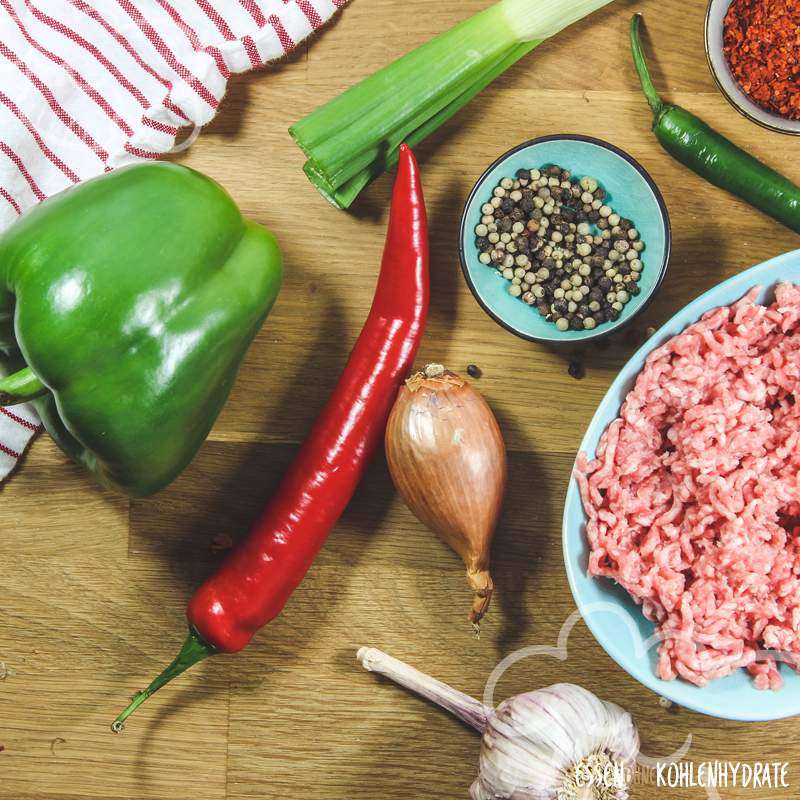 Hackpfanne mit Paprika