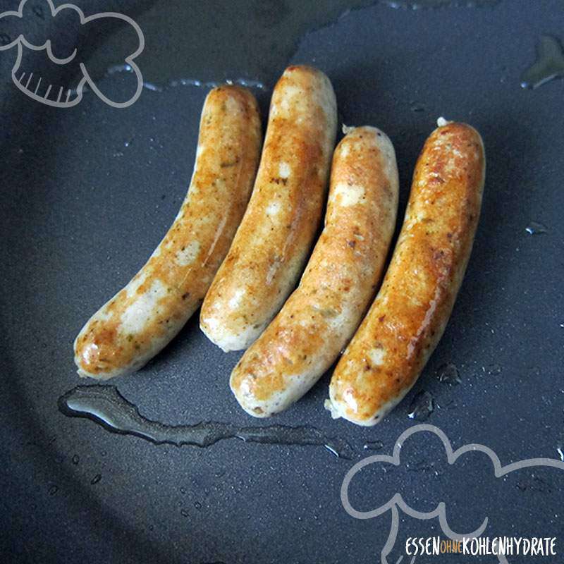 Lauch-/Zucchini-Gemüse mit Thüringer Bratwurst - Essen ohne Kohlenhydrate