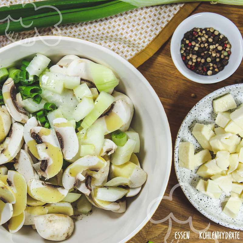 Champignon-Gratin mit Feta