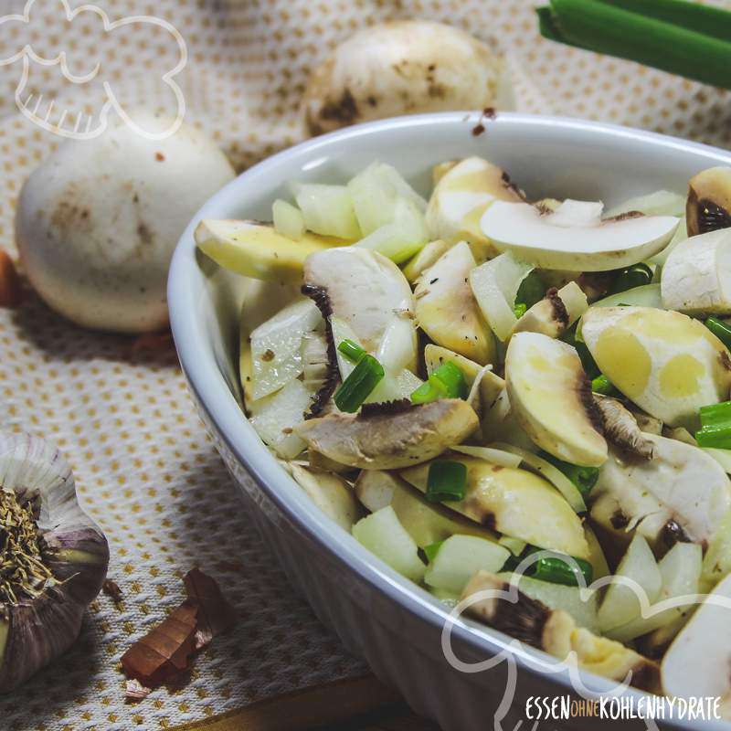 Champignon-Gratin mit Feta