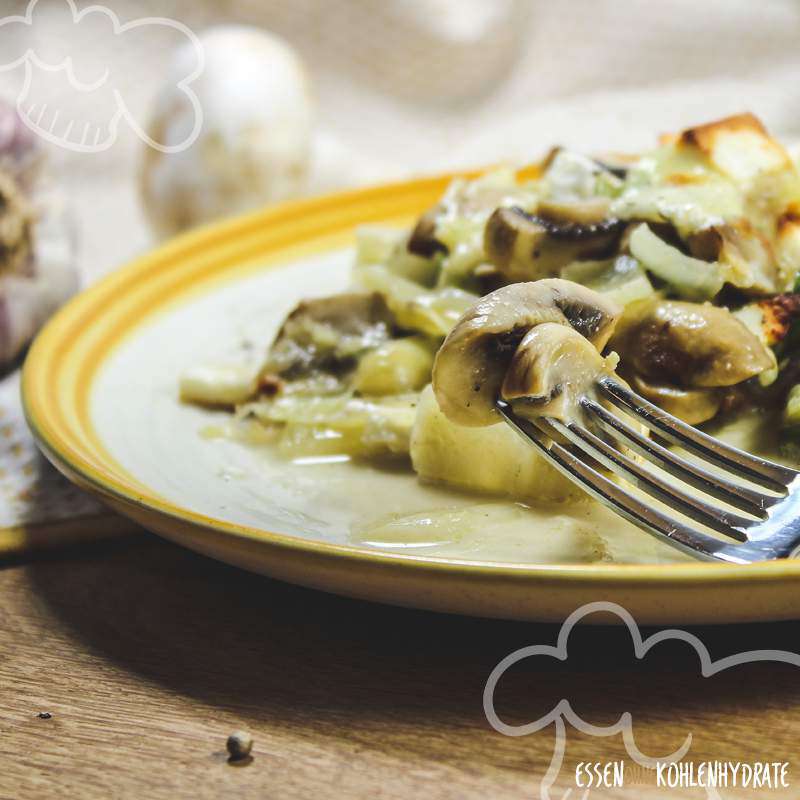 Champignon-Gratin mit Feta