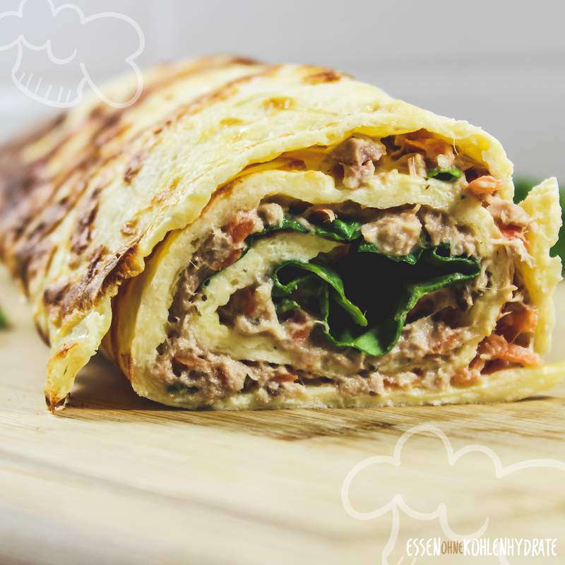 Thunfisch-Wrap - Essen ohne Kohlenhydrate