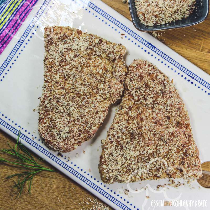 Schnitzel mit Mandelpanade - Essen ohne Kohlenhydrate