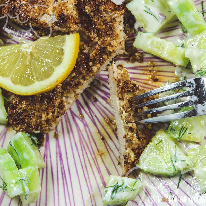 Schnitzel mit Mandelpanade - Essen ohne Kohlenhydrate