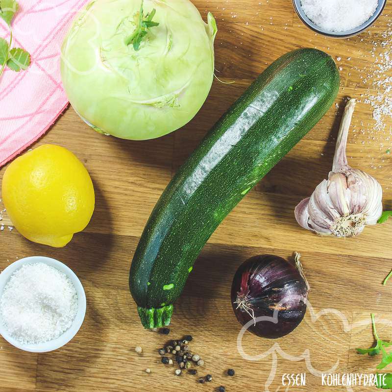 Zucchini-Kohlrabi-Suppe - Essen ohne Kohlenhydrate