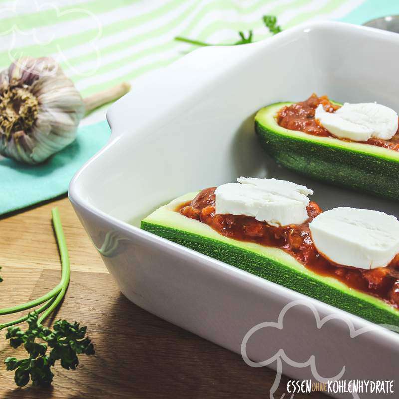 Gefüllte Zucchini mit Ziegenkäse