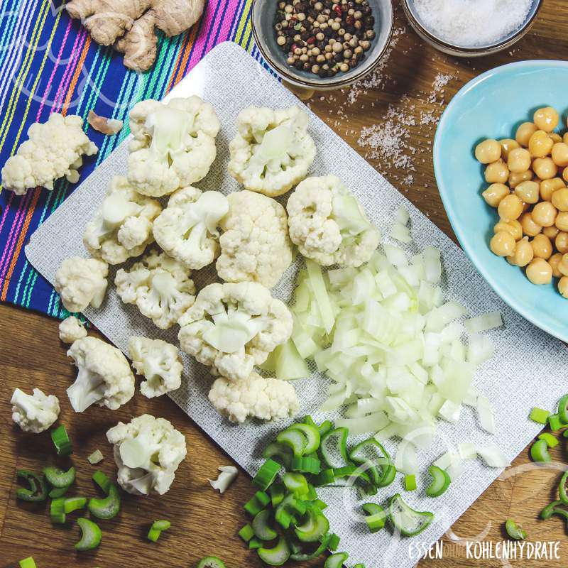 Blumenkohl-Curry mit Kichererbsen