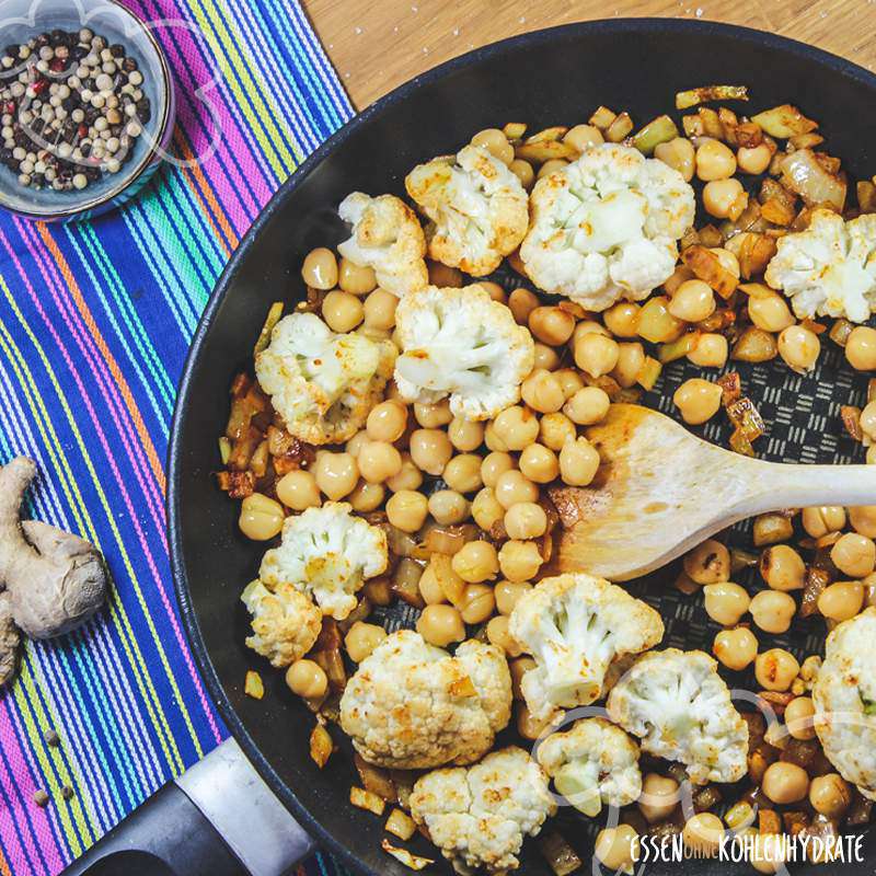 Blumenkohl-Curry mit Kichererbsen