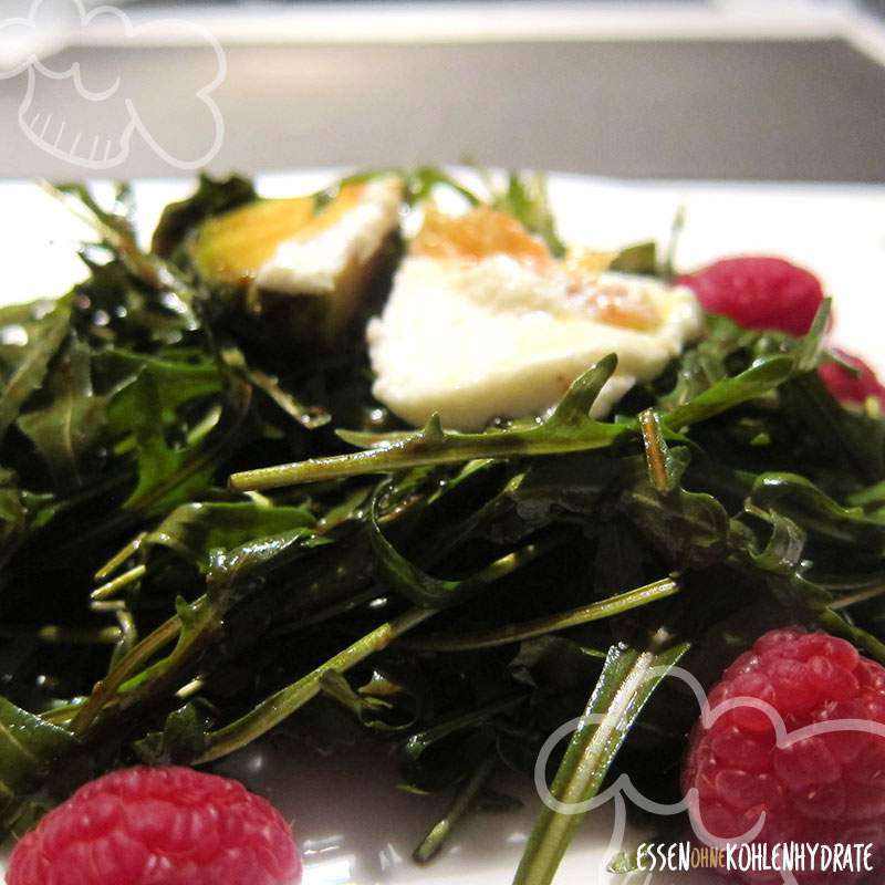 Ruccola-Salat mit Himbeeren