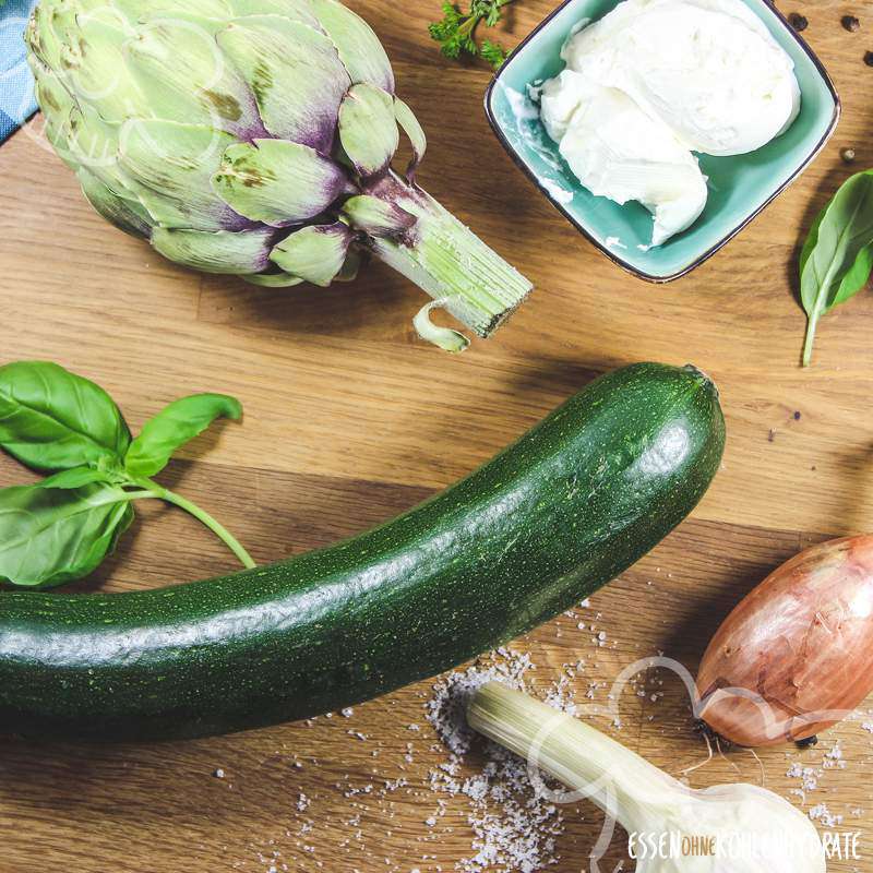 Zucchini-Artischocken-Tortilla