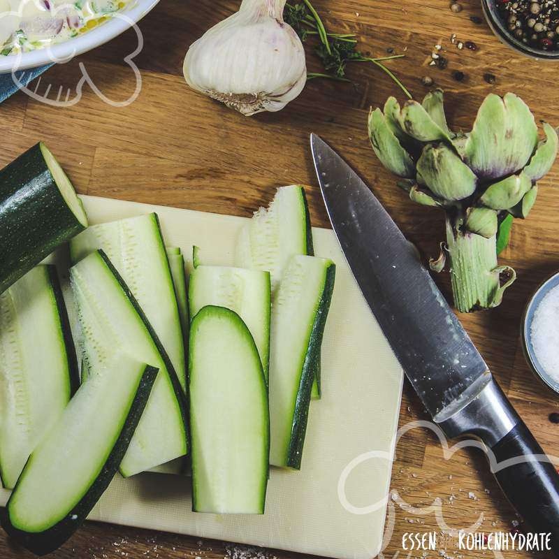 Zucchini-Artischocken-Tortilla