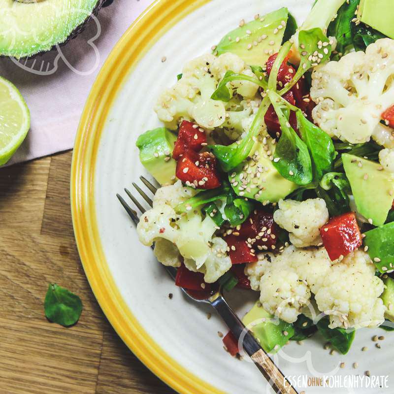 Feldsalat mit Blumenkohl