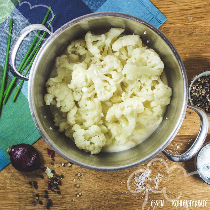 Blumenkohlpüree mit Hackfleisch