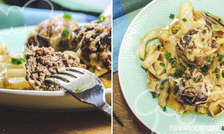 Hackbällchen mit Weißkohl