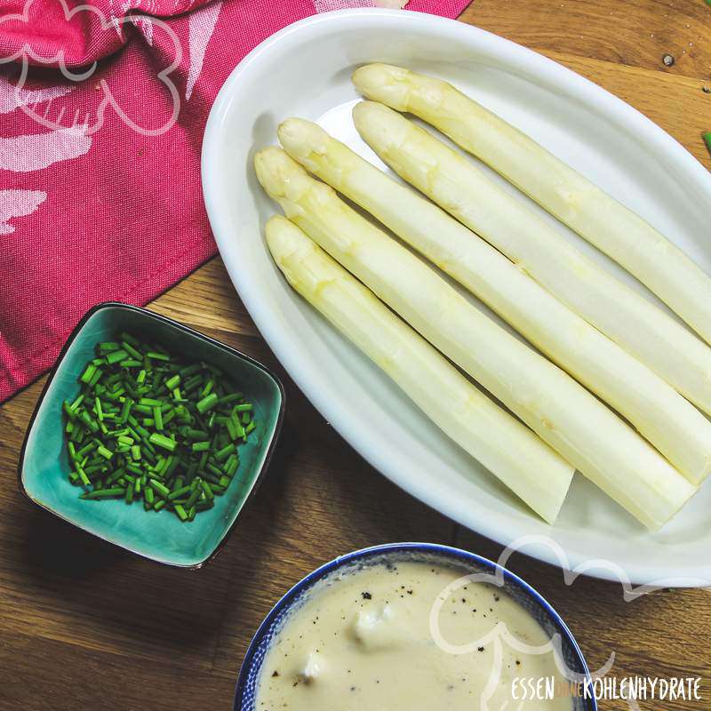 Spargel mit Ziegenkäse - Essen ohne Kohlenhydrate