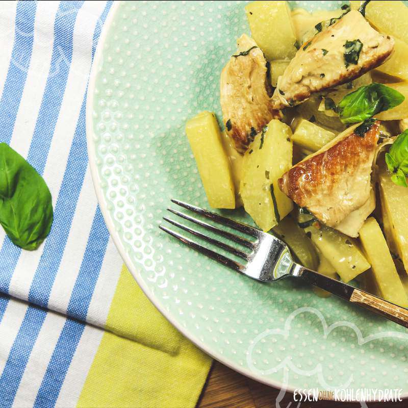 Hähnchenfilet mit Kohlrabi