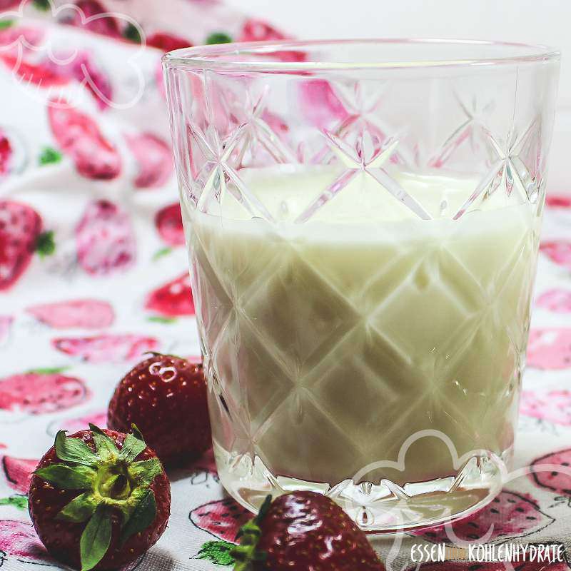Joghurt-Panna Cotta mit Erdbeersoße - Essen ohne Kohlenhydrate