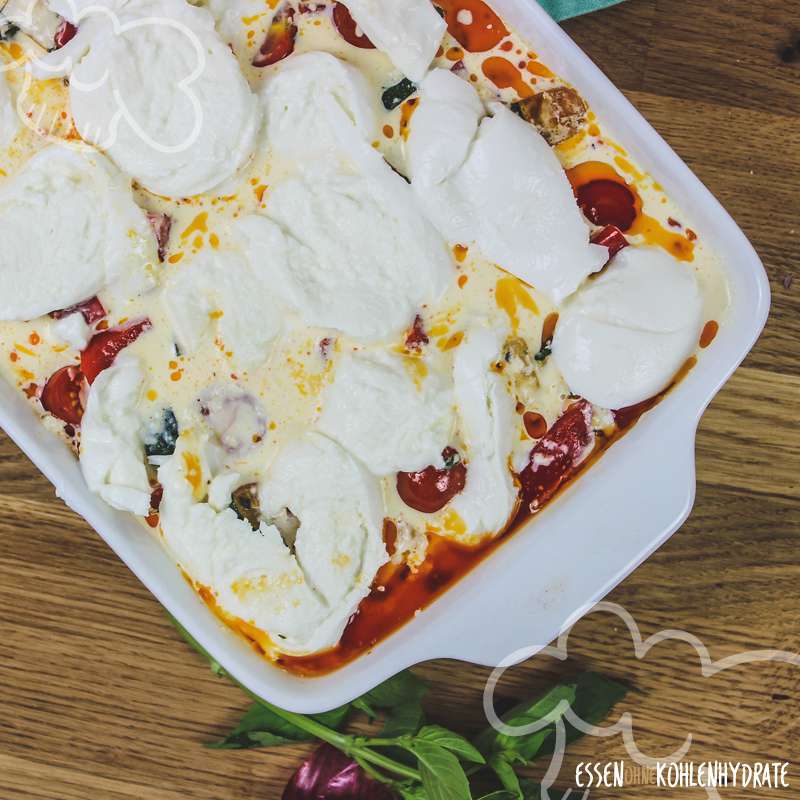 Hackauflauf mit Mozzarella