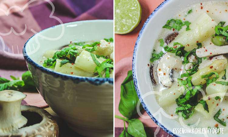 Kokos-Suppe mit Spargel