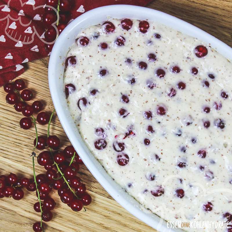 Johannisbeeren-Quark-Auflauf - Essen ohne Kohlenhydrate