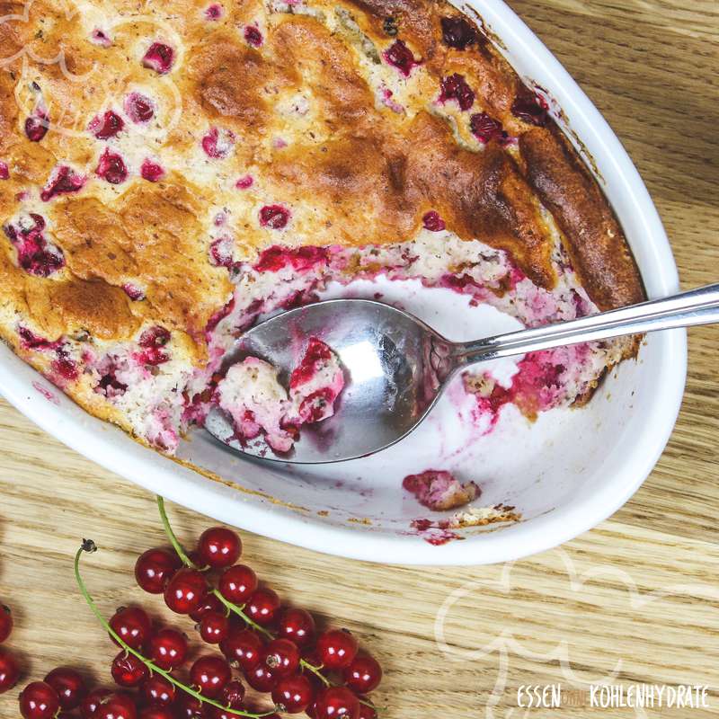 Johannisbeeren-Quark-Auflauf - Essen ohne Kohlenhydrate