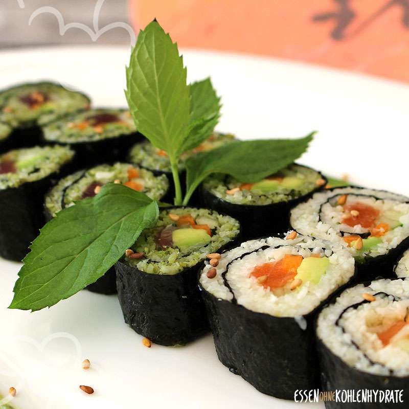 Low-Carb Sushi (aus Blumenkohl & Brokkoli)