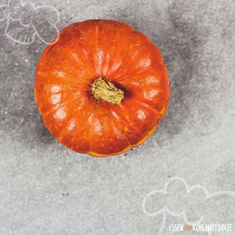 Kürbis mit Hackfüllung - Essen ohne Kohlenhydrate