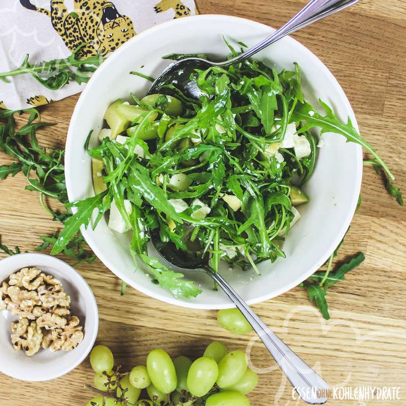 Avocado-Rucola-Salat - Essen ohne Kohlenhydrate