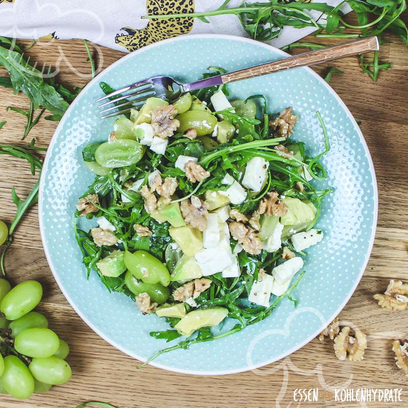 Avocado-Rucola-Salat - Essen ohne Kohlenhydrate