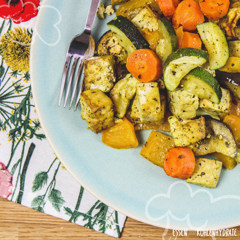 Ofengemüse mit Tofu