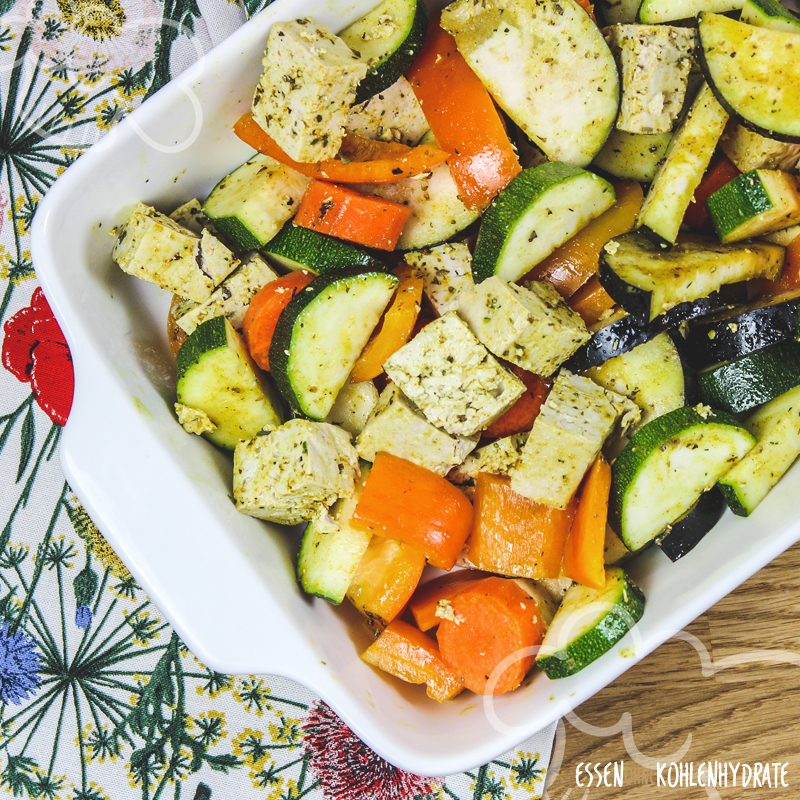 Ofengemüse mit Tofu