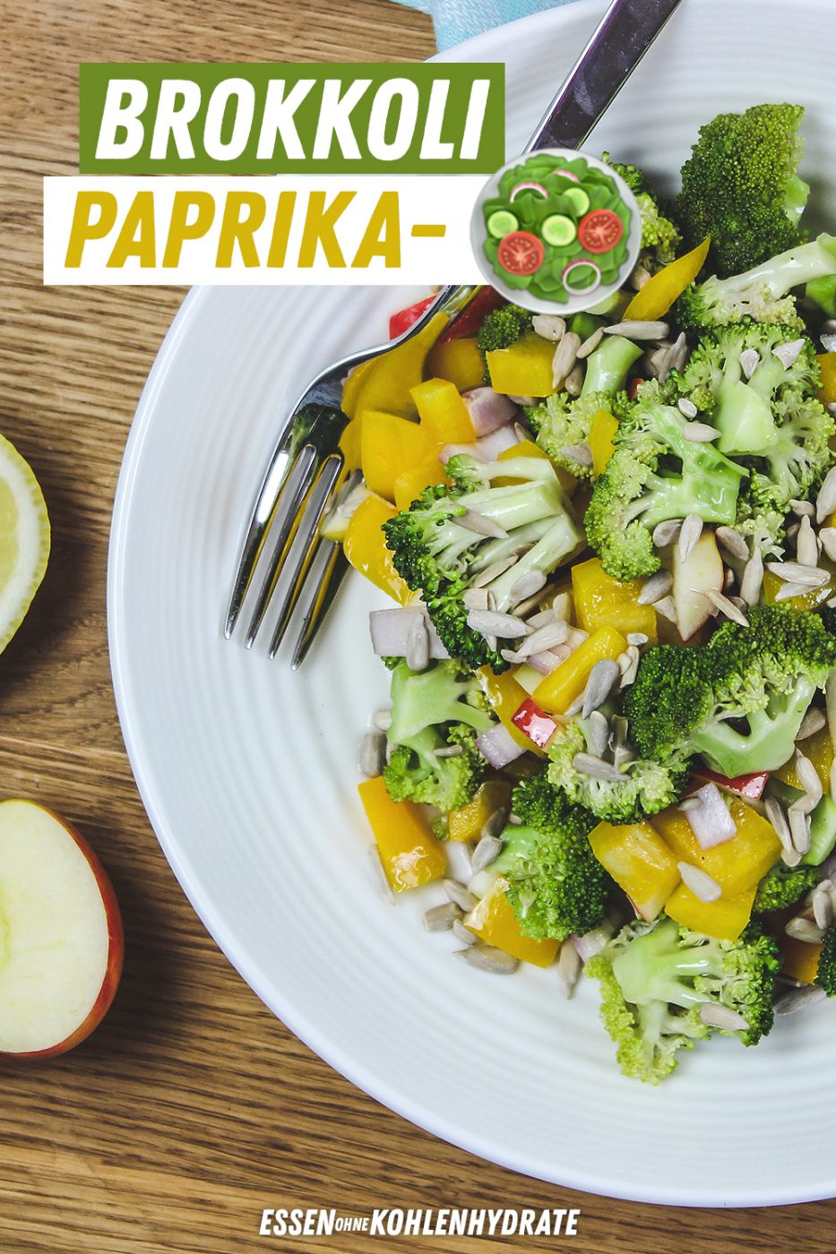 Schneller Brokkoli-Paprika Salat - Essen ohne Kohlenhydrate