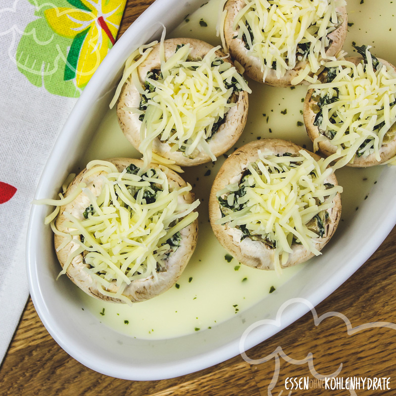 Frischkäse-Champignons - Essen ohne Kohlenhydrate